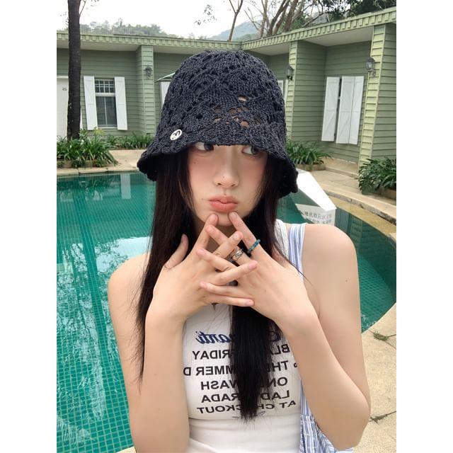 Straw Hat Crochet Bucket