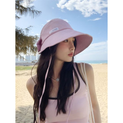 Hat Applique Lettering Striped Sun