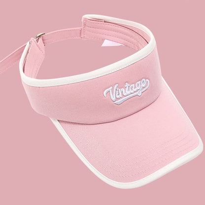 Sun Lettering Visor Embroidered Piped