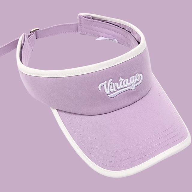 Sun Lettering Visor Embroidered Piped