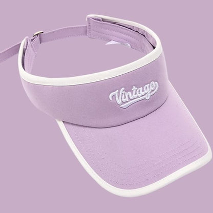 Sun Lettering Visor Embroidered Piped