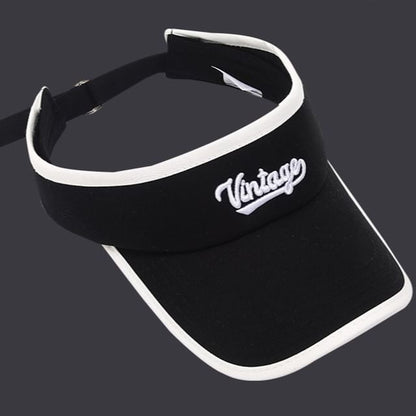 Sun Lettering Visor Embroidered Piped