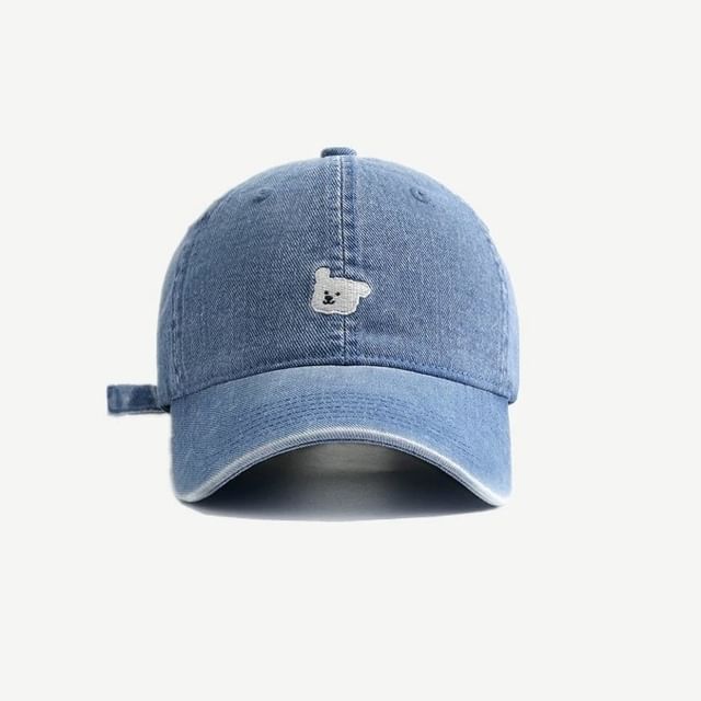 Embroidered Denim Cap Baseball Dog