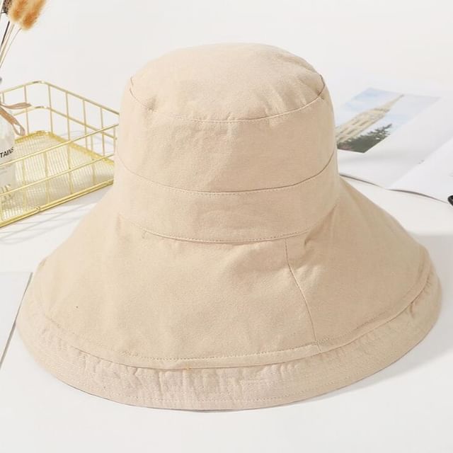 Double Hat Sun Plaid Side Plain