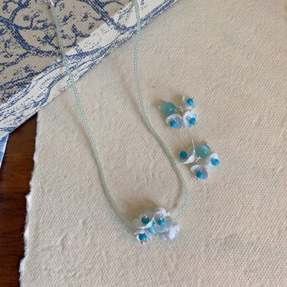 Beaded Floral Earring Drop / Necklace