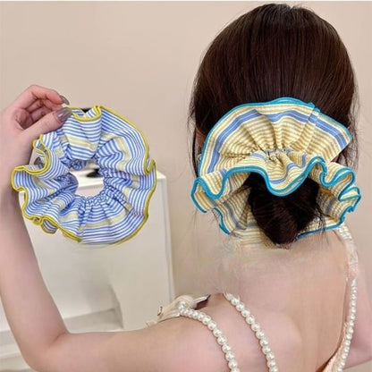 Scrunchie Striped Ruffled