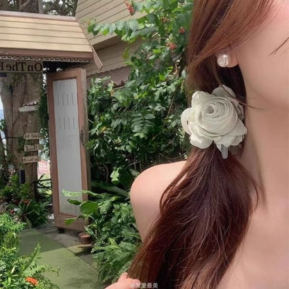 Flower Fabric Hair Claw