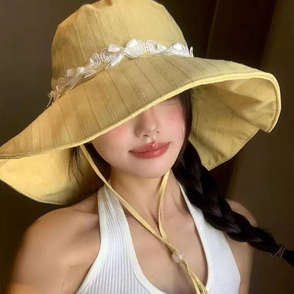 Sun Hat Applique Bow