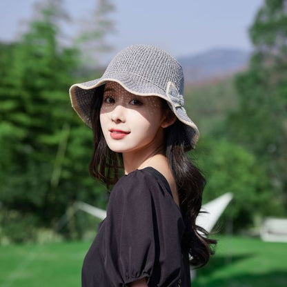 Ruffle Bow Hat Bucket