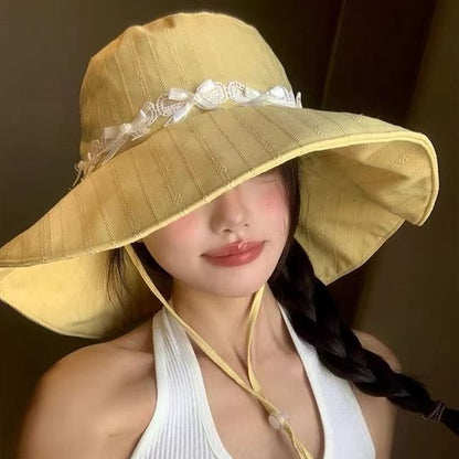 Sun Hat Applique Bow