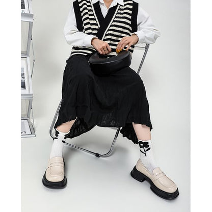 Loafers Heel Chunky Platform