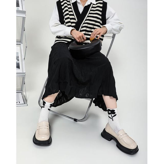 Loafers Heel Chunky Platform