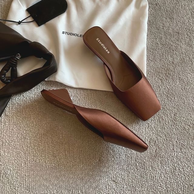 Mules Toe Square Heel Low