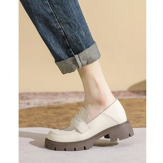 Loafers Platform Heel Chunky