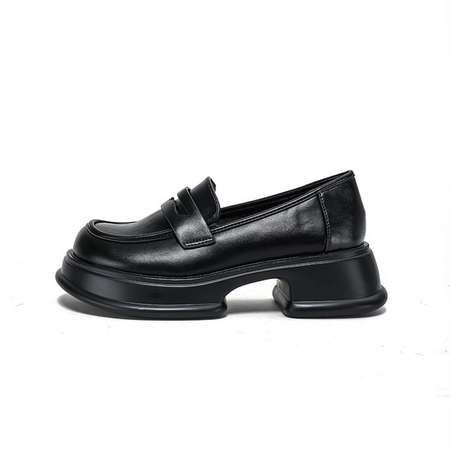 Loafers Heel Chunky Platform