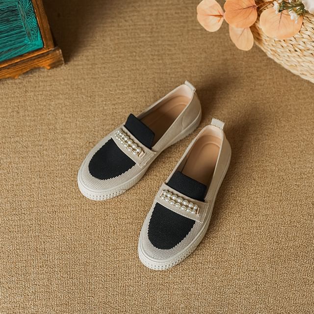 Slip-Ons Pearl Faux Platform
