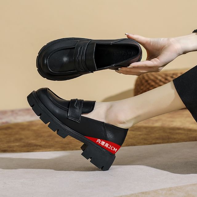 Loafers Platform Heel Chunky