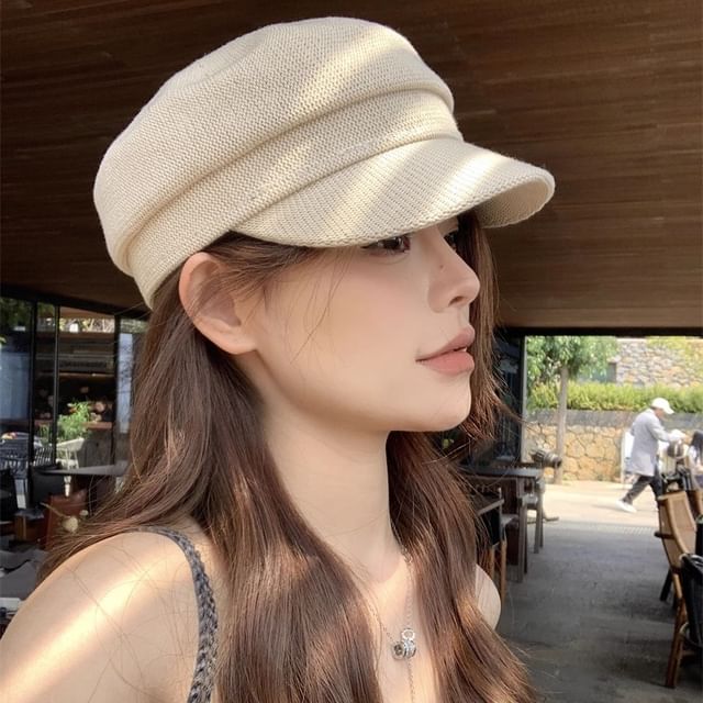 Knit Cap Newsboy Plain