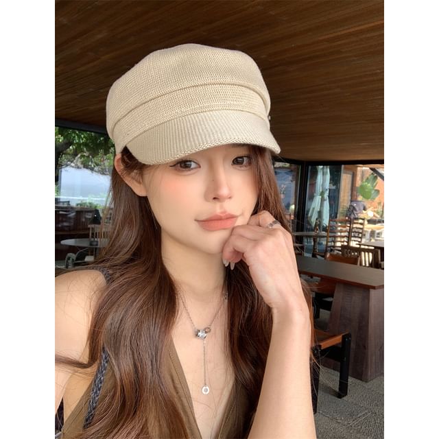 Knit Cap Newsboy Plain