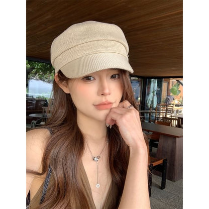 Knit Cap Newsboy Plain