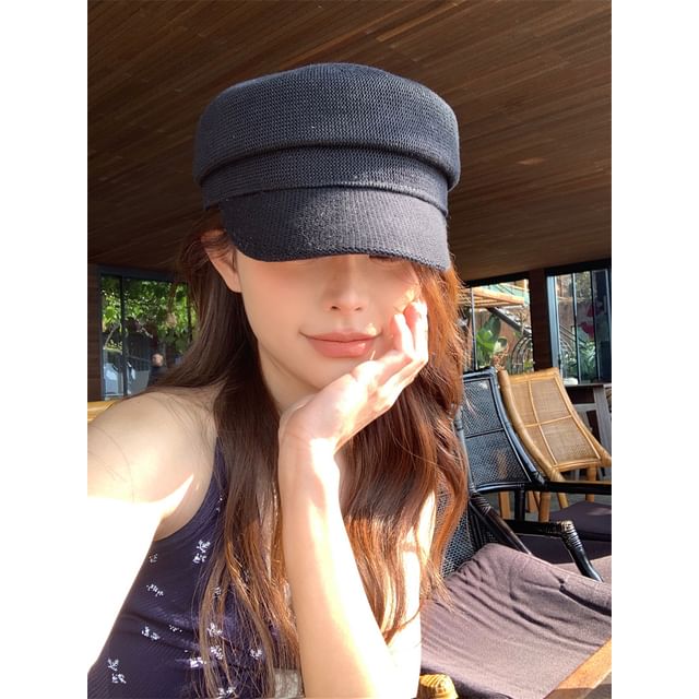 Knit Cap Newsboy Plain