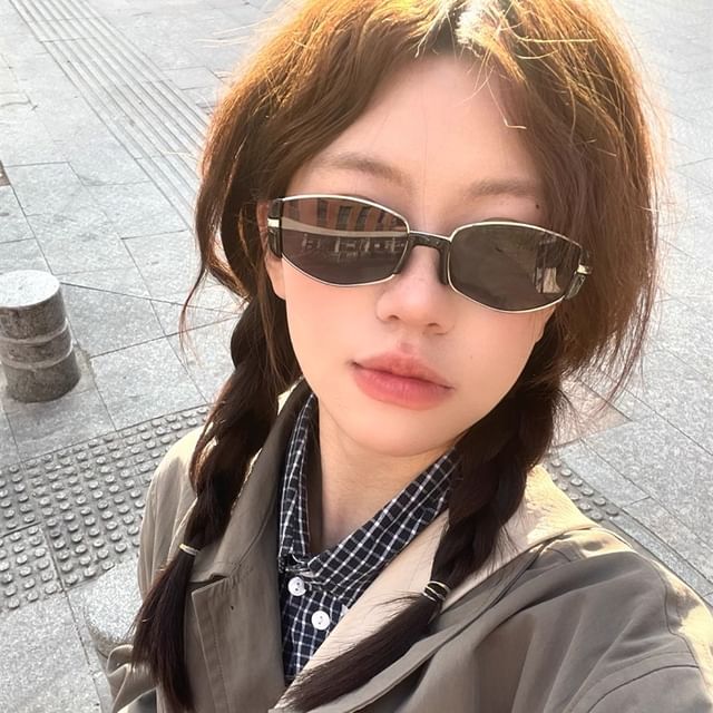 Sunglasses Rectangular Plain