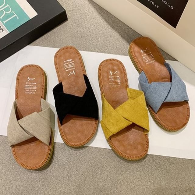 Slide Criss Sandals Cross