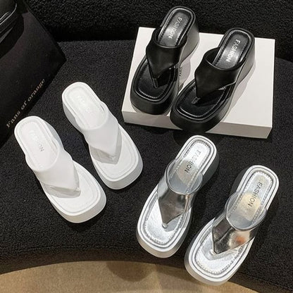Wedge Platform Flip-Flops Heel