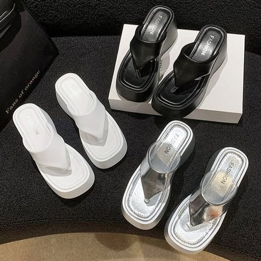 Wedge Platform Flip-Flops Heel
