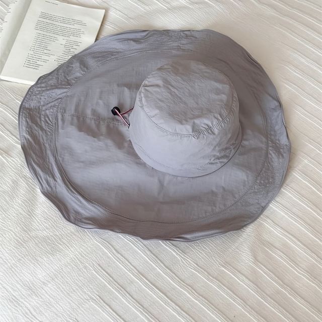 Plain Hiking Bucket Ruffle Hat