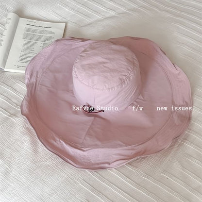 Plain Hiking Bucket Ruffle Hat