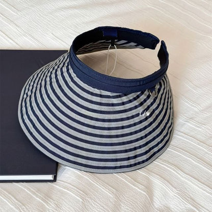Visor Striped Brim Wide