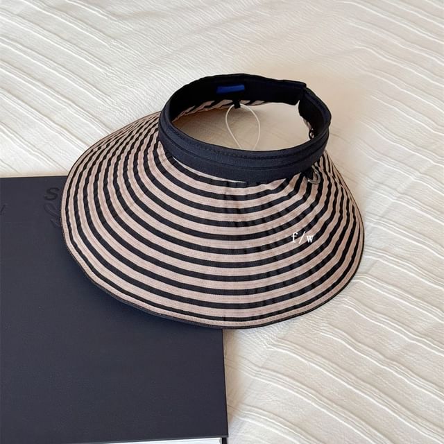 Visor Striped Brim Wide