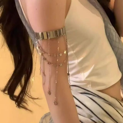 Alloy Armlet Open Fringed Star