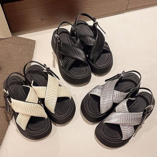 Cross Sandals Criss Platform