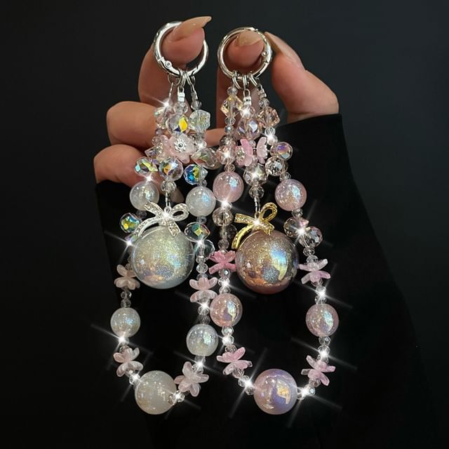 Pearl Phone Faux Lanyard with Pad