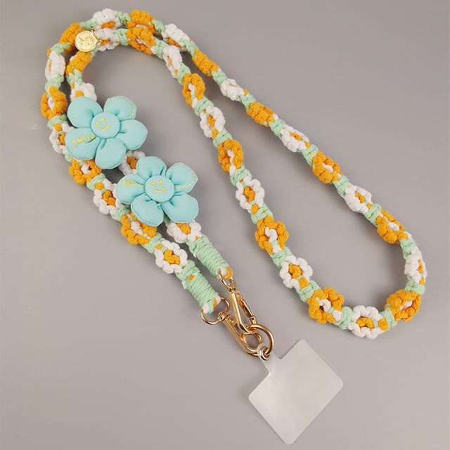Lanyard Pad Phone Flower with