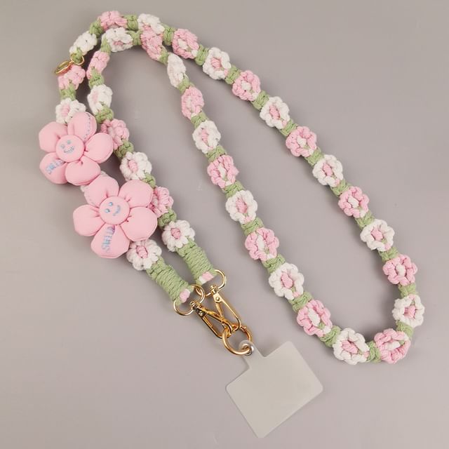 Lanyard Pad Phone Flower with
