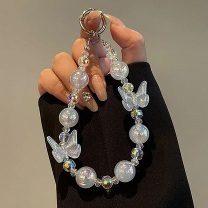 Beaded Lanyard Butterfly Phone
