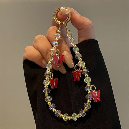 Butterfly Lanyard Beaded Phone