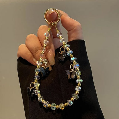 Butterfly Lanyard Beaded Phone
