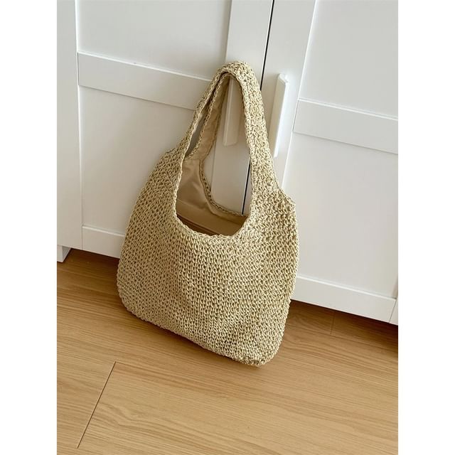 Plain Straw Tote Bag