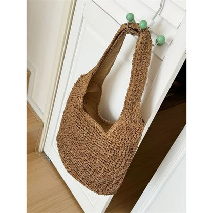 Plain Straw Tote Bag