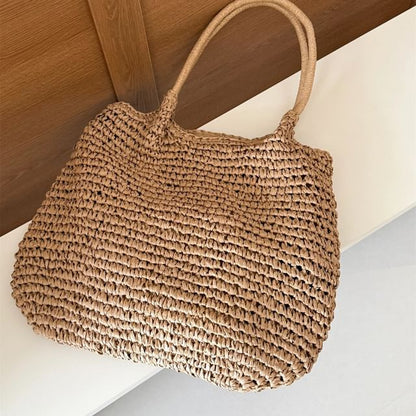 Plain Bag Tote Straw