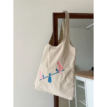 Nylon Bag Tote Embroidered