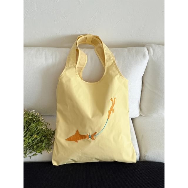 Nylon Bag Tote Embroidered