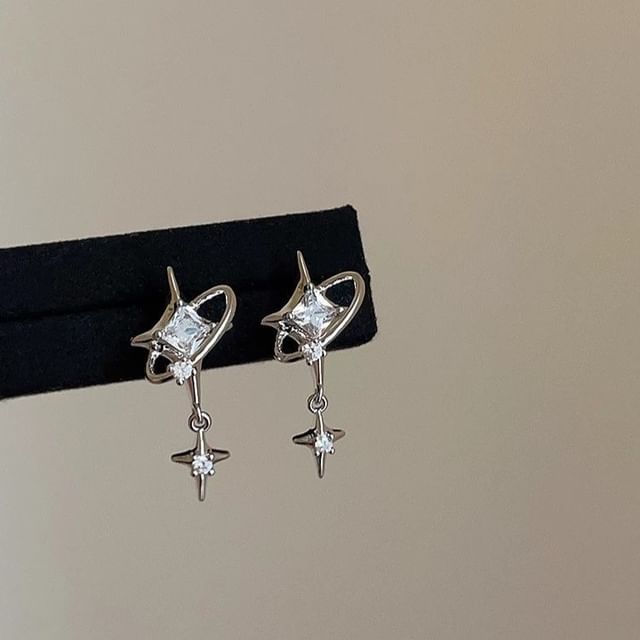 Drop Earring Star CZ