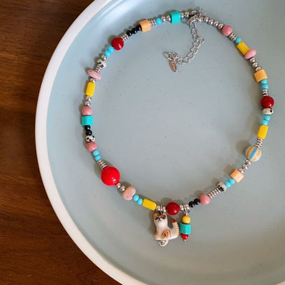 Necklace Pendant Bead Cat