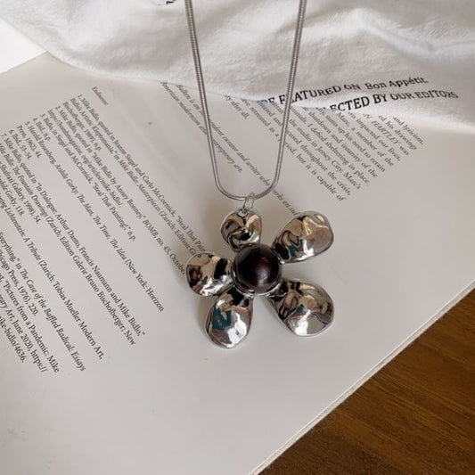 Flower Statement Snake Necklace Pendant Chain
