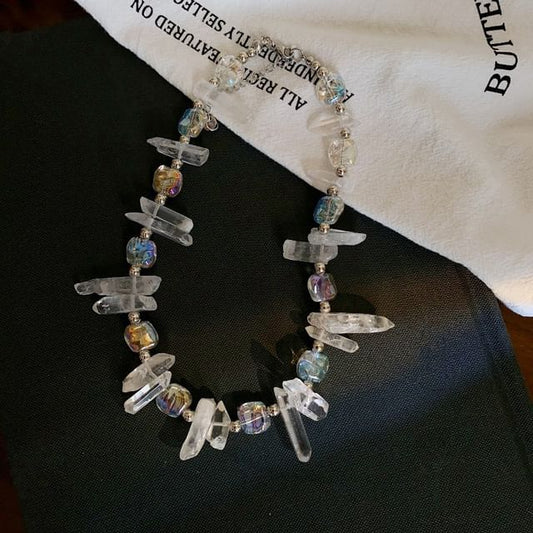 Crystal Necklace Faux Bead